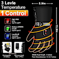 Miniatyrbillede 2 af 5: Opvarmede Handsker Genopladelige Elektriske Batteri Opvarmede Handsker Touch Screen Handsker Voksne Unisex