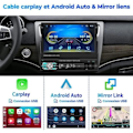 Miniatyrbilde 2 av 4: Carplay Bluetooth Bilradio 1 Din GPS 7' Uttrekkbar Berøringsskjerm FM Radio Handsfree AUX-USB-TF Speilkobling+Fjernkontroll+Kamera