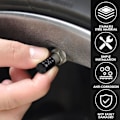Miniatyrbillede 4 af 4: st sorte metalventilhatte - Vandtætte og støvtætte til biler, motorcykler og cykler [GKS] 8 PCS-Black