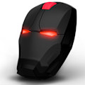 Miniatyrbilde 1 av 4: Ergonomisk trådløs mus Iron Man 2.4G bærbar mobil data Black