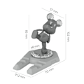 Miniatyrbillede 5 af 5: Sød Bjørn Telefonholder Innovativ Multifunktionel Bærbar Kung Fu Bjørn Skrivebord Mobiltelefon Tablet Holder Sølv Gray