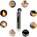 Miniatyrbilde 4 av 5: USB-oppladbar vindtett elektronisk lighter berøringsskjerm plasma