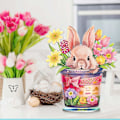 Miniatyrbild 1 av 5: ARTopet DIY Diamant Påskdekorationer Diamantkonst Full Rund Borr Måla Efter Nummer Kit Bordsdekorationer Enkelsidig Diamant Kanin Design N