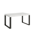 Miniatyrbild 1 av 5: Utdragbart bord 90x160/420 cm Tecno White Ash Antracitstomme Vit Ask
