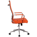 Miniatyrbild 3 av 4: Kolumbus kontorsfåtölj i konstläder - Orange - På hjul - Att montera själv Orange