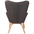 Miniatyrbild 4 av 4: Dana Fabric Lounge Chair - Skandinavisk Design - Mörkgrå Mörkgrå