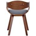 Miniatyrbild 4 av 4: Kingston Visitor Chair i konstläder - CLP - Valnöt - Maximal komfort - Modern design - Grå Grå