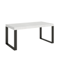 Miniatyrbild 1 av 5: Utdragbart bord 90x180/440 cm Tecno White Ash Antracitstomme Vit Ask