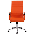 Miniatyrbild 2 av 4: Kolumbus kontorsfåtölj i konstläder - Orange - På hjul - Att montera själv Orange