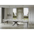 Miniatyrbild 2 av 6: Bord - VOLANTIS - 90X130 utdragbart till 390 cm - vit ask Vit