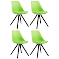 Miniatyrbild 1 av 3: Matsalstolar Toulouse i konstläder - CLP - 4-pack - Skandinavisk design - Grön Grön