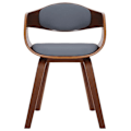 Miniatyrbild 2 av 4: Kingston Visitor Chair i konstläder - CLP - Valnöt - Maximal komfort - Modern design - Grå Grå