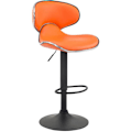 Miniatyrbild 1 av 3: Barstol - CLP - Las Vegas V2 - Orange - Imiterat läder - Justerbar i höjdled Orange-svart