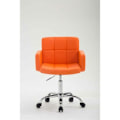 Miniatyrbild 3 av 4: Ergonomisk arbetspall LOS ANGELES - CLP - Höjdjusterbar klädd i konstläder - Orange Orange