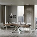 Miniatyrbild 2 av 6: Volantis utdragbart bord - Valnöt - 90x130 cm - 8 personer - Modern design Valnöt