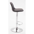 Miniatyrbild 3 av 4: Set med 2 Kiel barstolar i svart konstläder - Krom - Justerbar i höjdled - Modern design - CLP Svart