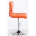 Miniatyrbild 3 av 4: Set med 2 Palma V2 fåtöljer i läderimitation, Orange Orange