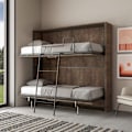 Miniatyrbild 2 av 6: Viktsäng i stapelbar design - Itamoby - Kando - 2 sängplatser 85 cm - Madrass ingår - Valnöt Valnöt