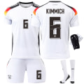 Miniatyrbild 1 av 2: Tyskland Hemma EM 2024 Jersey Fotbollströja Barn Herr Kit No.6 Kimmich With socks+protective gear L