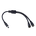 Miniatyrbillede 1 af 7: DC-strømsdeler-kabel 5,5x2,1mm/5,5x2,5mm 1 han til 2 hun strøm 5,5x2,1mm