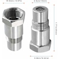 Miniatyrbillede 2 af 4: 2 stk. m18 x1.5 iltsensor forlænger afstandsstykke til bilmotor udstødningssystemer 45mm