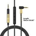 Miniatyrbillede 5 af 6: Kvalitets 2,5 mm til 3,5 mm hovedtelefonkabel til HD598/HD599/HD558/HD518 ledning Forbedret lydområde og udvidet høj frekvens