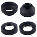 Miniatyrbillede 2 af 6: Universal 3-trins sammenklappelig 3-i-1 gummi foldbar modlysblænde Su Black 62mm Black 62mm