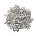Miniatyrbild 1 av 5: 50g/parti Blandade Metall Blomblad Filigran Wraps Kopplingar Vit