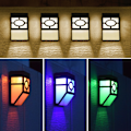 Miniatyrbillede 2 af 5: Solcelle Hegn Lys Udendørs Regnproof Sol Retro Væghængt Lampe 1:a Hvidt Lys