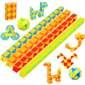 Pikkukuva 1 / 5: 12-pack festväskor för barnfödelsedagsfest, 3D Magic Snake Rubiks kub pusselleksak, present till barnfödelsedagsfest (slumpmässig färg)
