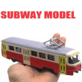 Miniatyrbild 3 av 4: Klassisk Tåg Spårvagn Gjutning Musik Pedagogiska Leksaker Barn Gul Grå