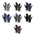 Miniatyrbillede 6 af 8: Vinterstrikkede varme handsker Tykke ensfarvede varme Touch Warm Ridi cyan OneSize cyan OneSize