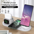 Miniatyrbilde 5 av 5: Ny Multifunksjonell Trådløs Lader 15W Seks-i-ett Mobiltelefon Stativ Rask Lader for Apple Black