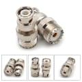 Miniatyrbillede 2 af 6: BNC til UHF RF Stikkit Coaxial BNC Han til UHF Hun RF BNC UHF Radio Adapter Kit til Antenner Trådløst LAN