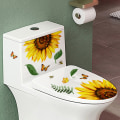 Pikkukuva 3 / 5: Auringonkukka seinätarra kylpyhuone WC sisustus olohuone kaappi keltainen yksi koko yellow one size