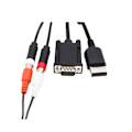 Pikkukuva 3 / 5: Tarkka VGA-kaapeli 3,5 mm - 2-uros RCA-adapterikaapeli Sega Dreamcast -pelikonsolille