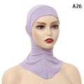 Miniatyrbilde 1 av 5: Enfarget undersjal Hijab-hette Justerbar Stretchy Turban Ful A26 ONESIZE A26 ONESIZE