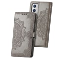 Miniatyrbillede 2 af 5: Etui til OnePlus 9 Cover Læder Pung Cover Præget Mandala Magnetisk Flip Beskyttelse Stødsikker - Grå
