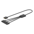 Miniatyrbild 1 av 5: 1 till 3 RGB Splitter ARGB 5V 3-stifts förlängningskabeladapter 30cm LED-belysning för PC Strip Sync-kabel