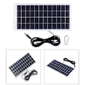 Miniatyrbillede 2 af 5: Solpanel 10W 12V Utomhus DIY Solcellsladdare Polysilikonpaneler USB Utomhus Portabel Solar för utomhuslamppump