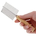 Miniatyrbillede 3 af 5: SEW Pet Comb Grooming Dobbelt kam i rustfrit stål