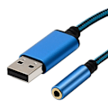 Miniatyrbillede 10 af 11: 2 i 1 USB til 3,5 mm hovedtelefonkabeladapter USB han til 3,5 AUX lyd hun-stik til Apple for Beats hovedtelefonadapter Sort 1m Black 1m