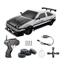 Miniatyrbillede 1 af 11: 1/16 Fjernstyret Driftbil Hobby RC Legetøj 4X4 Model Racerbil med LED Lys Højgreb Dæk Børns Elektronisk Gave null - 16A03