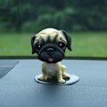 Pikkukuva 2 / 5: Auton sisustus koira (mopsi) pää piirretty auto,