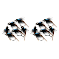 Miniatyrbilde 3 av 5: 1/2/3/5 6 stk 8 1012 Flugfiskeflugor Premium Tungsten Bead Head 10# krok 6 stk 2 stk
