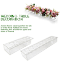 Miniatyrbillede 2 af 5: Klar akryl blomstervase rektangulær til spisebord bryllup 22 huller