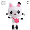 Miniatyrbilde 1 av 5: 1. Gabby's Dollhouse Plysch Smilende Katt Fyllt Dukke C