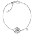 Miniatyrbild 3 av 4: Sterling silver glittrande släktträd för damer Cubic Zirconia Slider Armband för berlocker