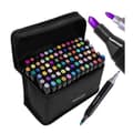 80-pak - Tusser med etui - Dobbeltsidede penne Multicolor 550