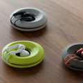 Miniatyrbilde 4 av 4: 2 stk magnetisk kabelvikling, etui, silikagel donut hodetelefon kabeloppruller mørk grå dark grey